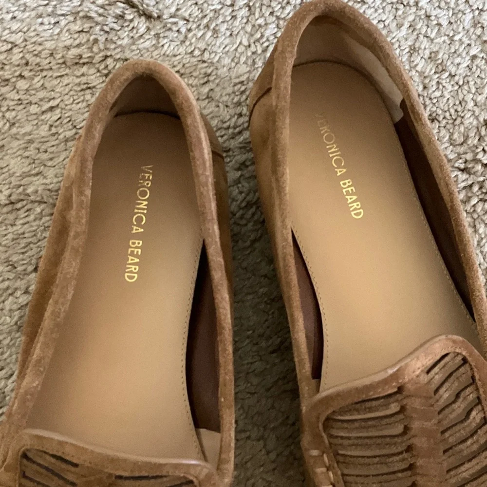 Veronica Beard Woven Tan Loafers - Picture 3 of 9